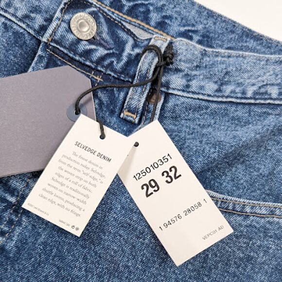 Levi's 501 Selvedge Big E High Rise Button Fly Straight Leg Jeans Size 29x32 NWT - Picture 8 of 14